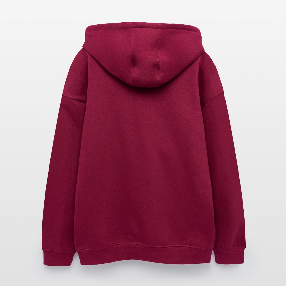 Oversized Unisex Hoodie 'PHANTOM' - burgundy