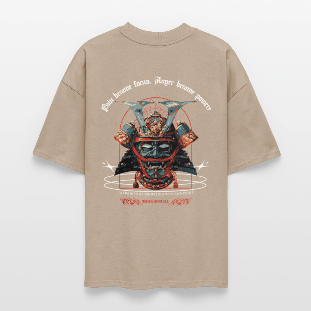 Samurai Spirit Oversized T-Shirt - stone