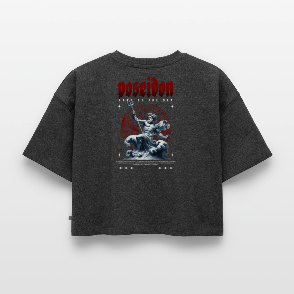 Oversized crop t-shirt Poseidon - heather anthracite