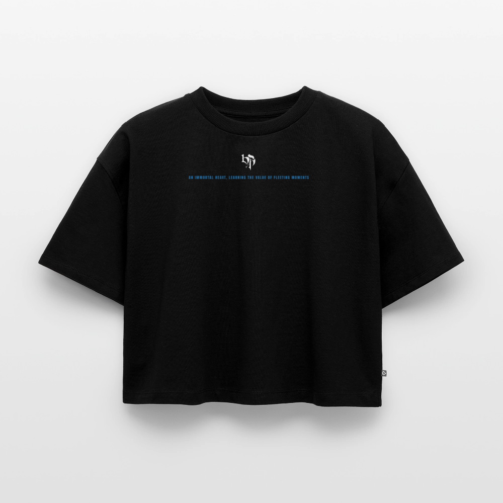Oversized crop t-shirt Frieren - black