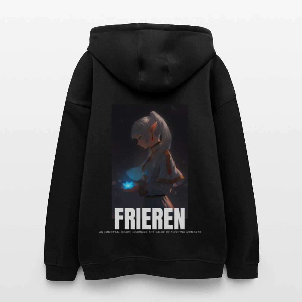 Oversized Unisex Hoodie Frieren - black