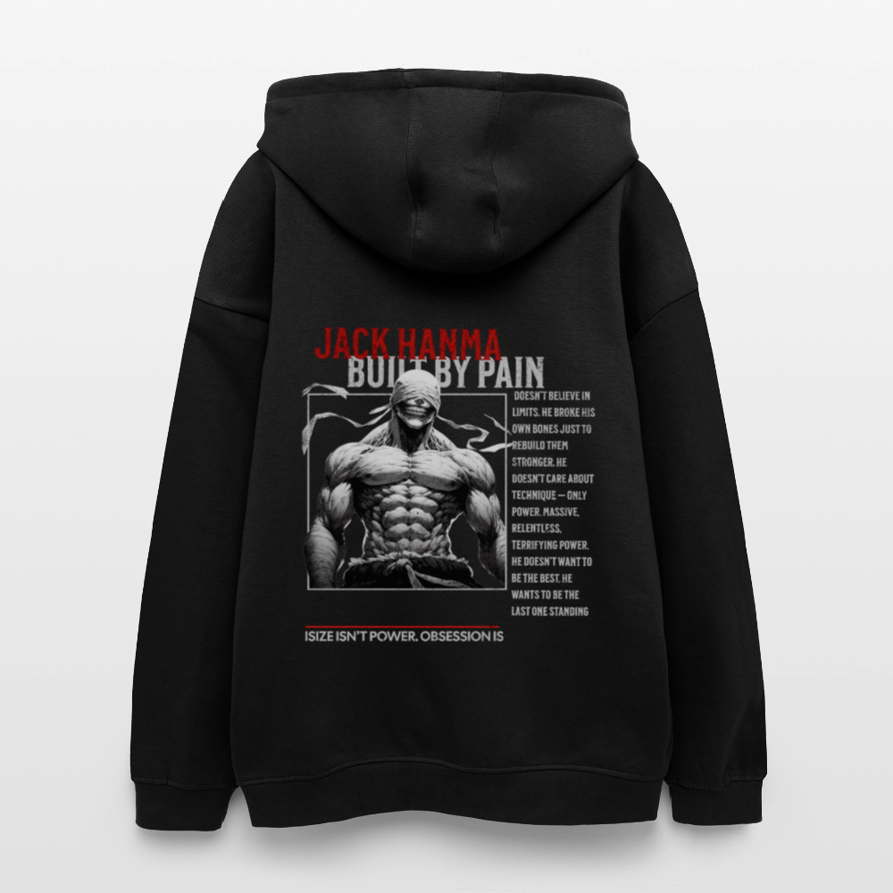 Unleashed Oversized Hoodie Jack Hanma - black