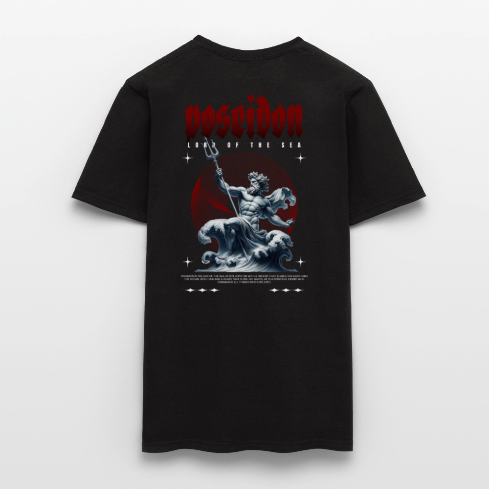 Oversized Unisex Hoodie Poseidon - black