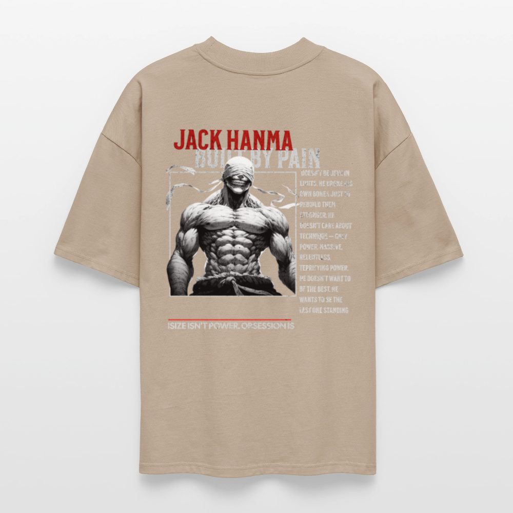 Jack Hanma Oversised T-Shirt - stone