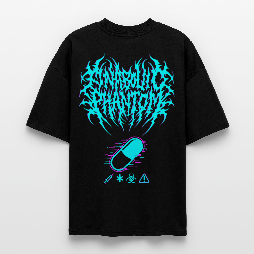 Oversized Phantom T-Shirt – Bio-Injected Mass Protocol Aesthetic - black