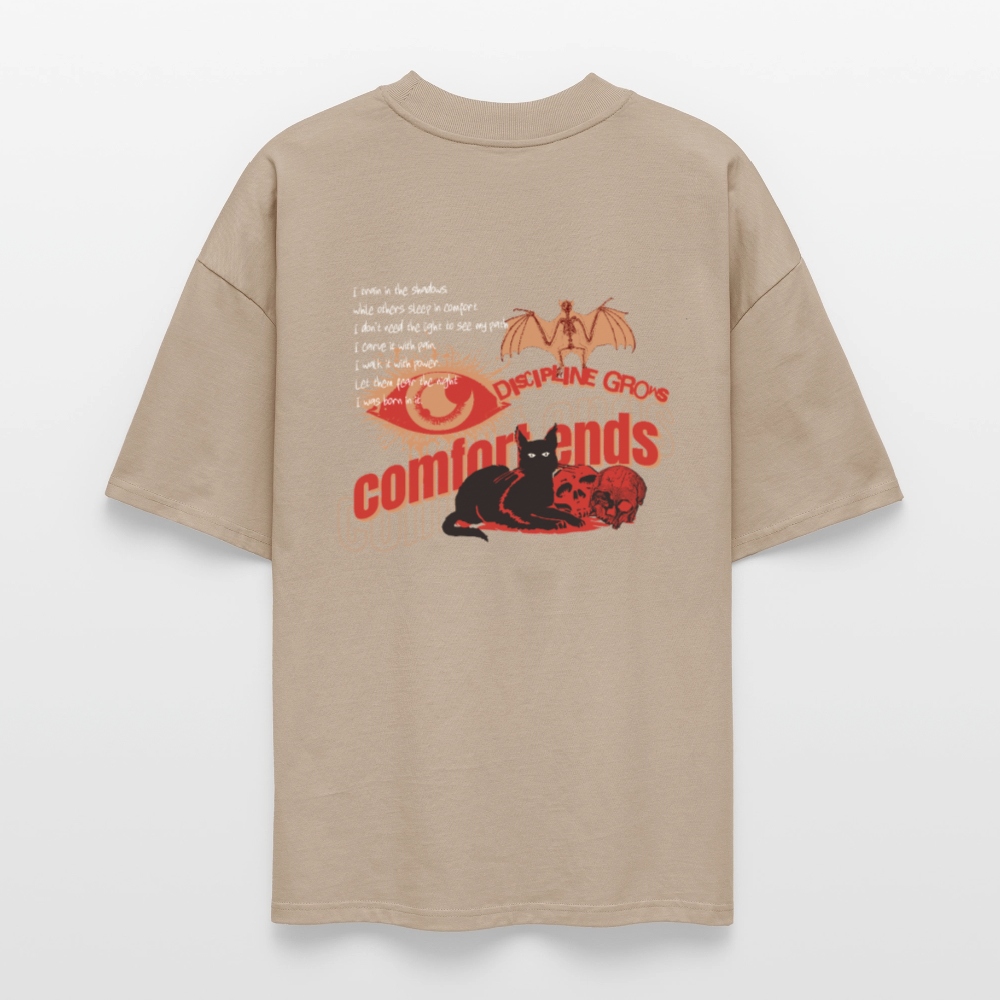 Comfort Ends Oversized T-Shirt - stone