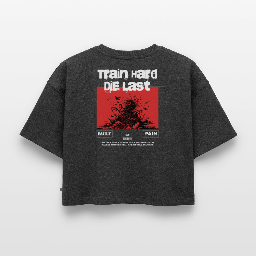 Oversized crop t-shirt Die Last - heather anthracite