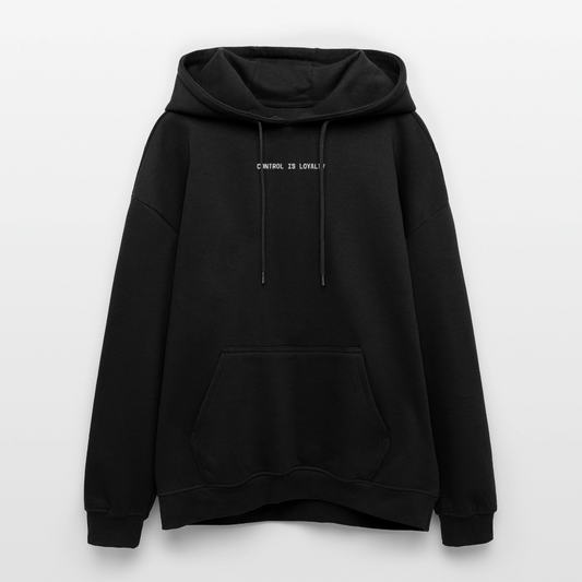 Oversized Unisex Hoodie with a crowned dog art by Gabikomart - black