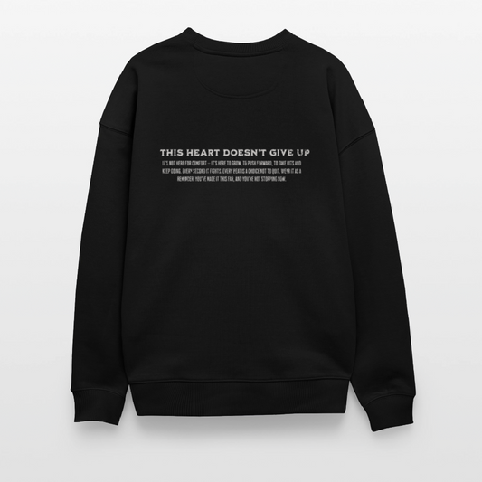 Oversize Sweatshirt with Heart art by Gabikomart - black