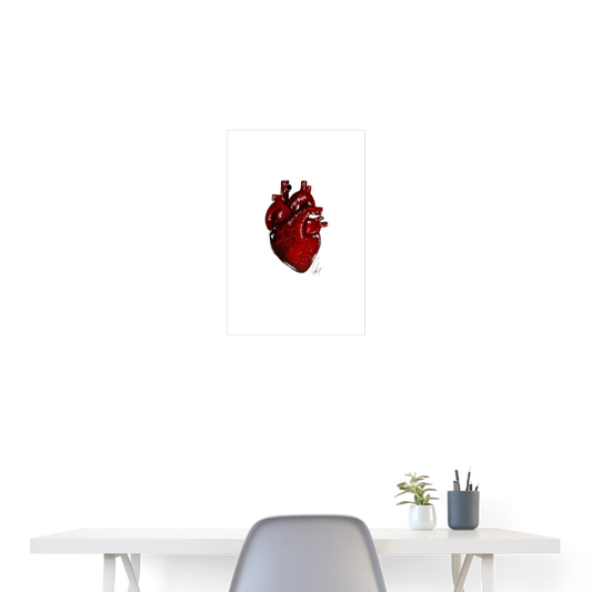 Heart Poster by Gabikomart (40x60 cm) - white