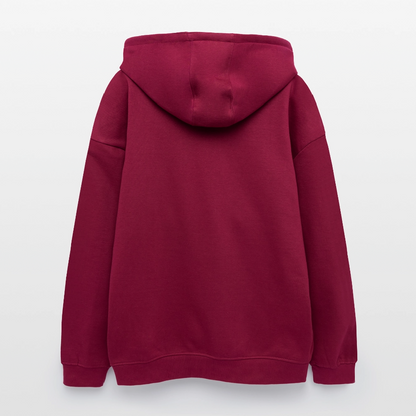 Oversized Unisex Hoodie 'PHANTOM' - burgundy