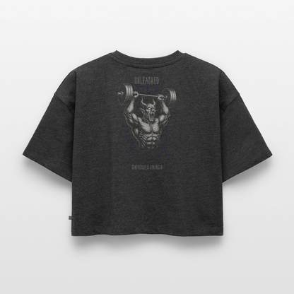 Oversized crop t-shirt - heather anthracite