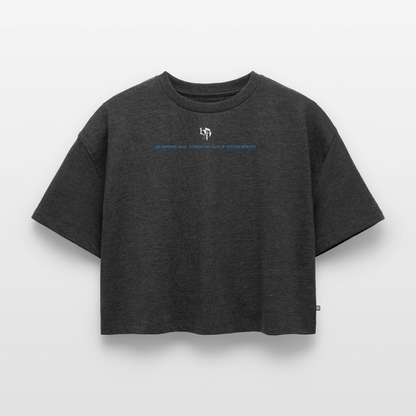 Oversized crop t-shirt Frieren - heather anthracite