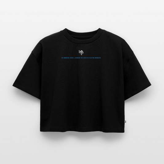 Oversized crop t-shirt Frieren - black