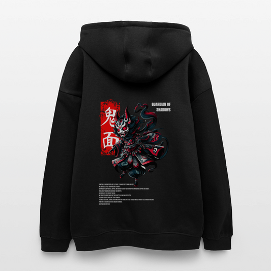 Oversized Unisex Hoodie Guardian of shadows - black