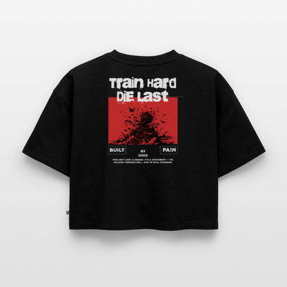 Oversized crop t-shirt Die Last - black