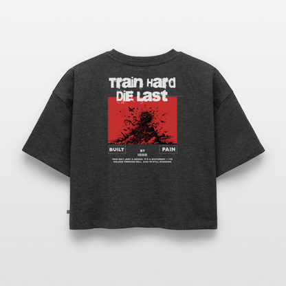 Oversized crop t-shirt Die Last - heather anthracite