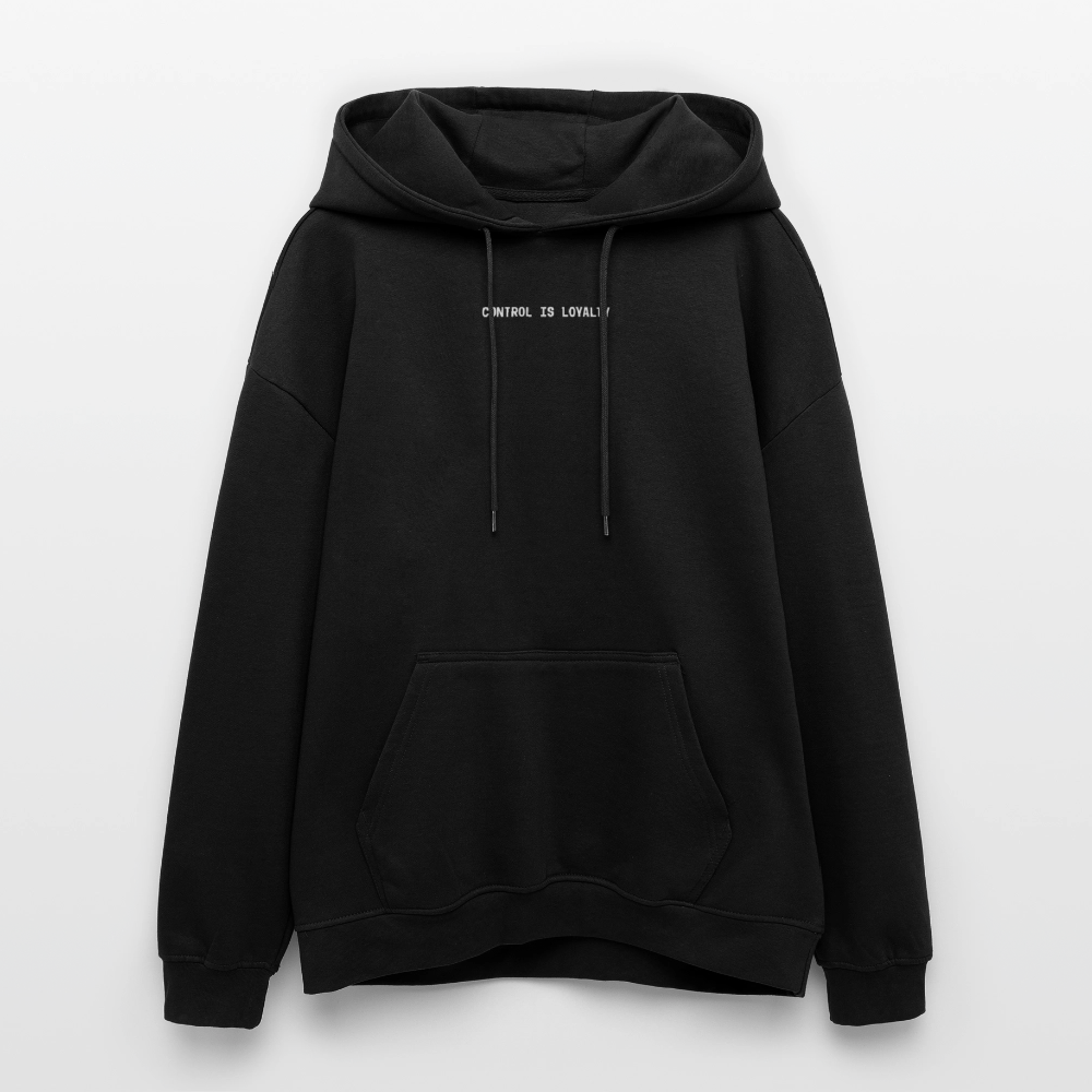 Oversized Unisex Hoodie with a crowned dog art by Gabikomart - black