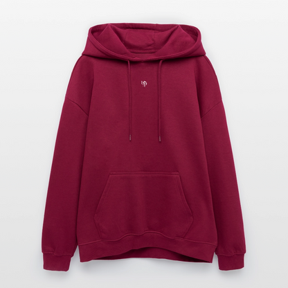 Oversized Unisex Hoodie 'PHANTOM' - burgundy