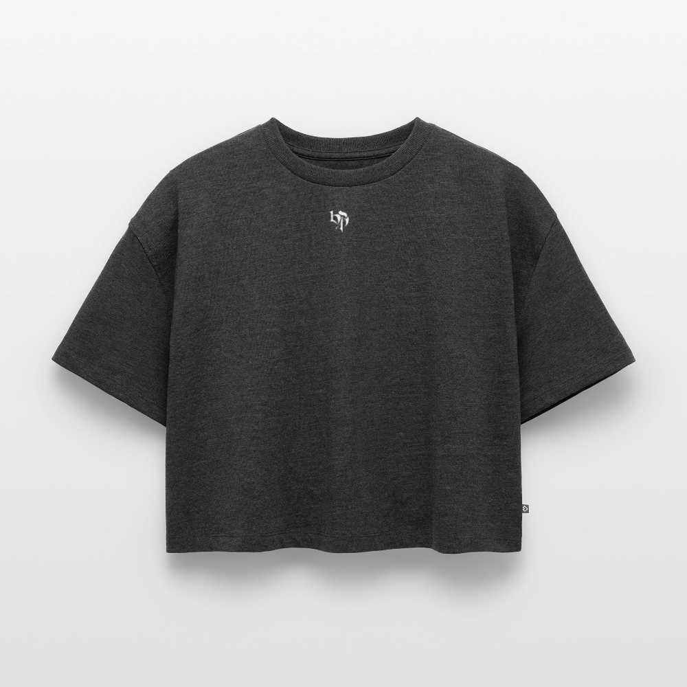 Oversized crop t-shirt - heather anthracite