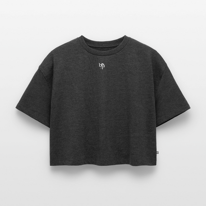 Oversized crop t-shirt - heather anthracite