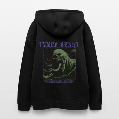 Oversized Unisex Hoodie INNER BEAST - black