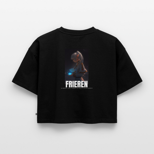 Oversized crop t-shirt Frieren - black