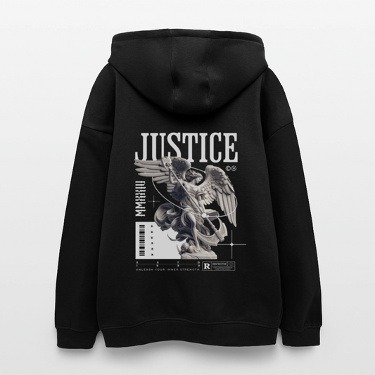 Oversized Unisex Hoodie Justice - black