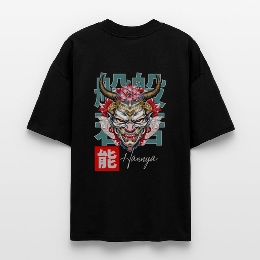 Hannya Mask Oversized T-Shirt - black