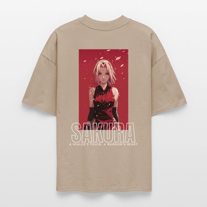 Sakura Oversized  T-shirt - stone