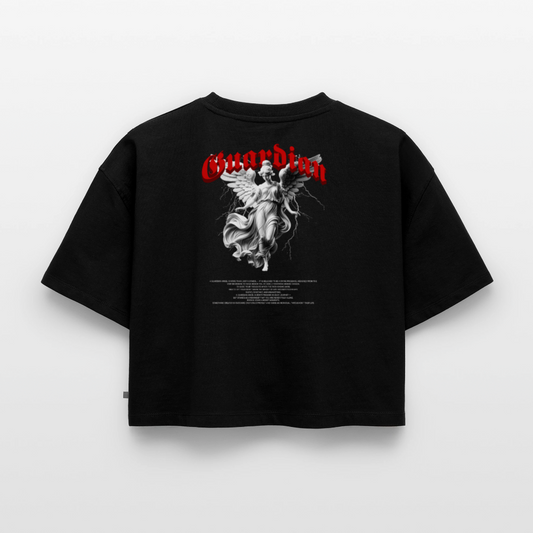 Oversized crop t-shirt Guardian - black