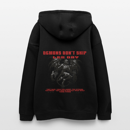 Oversized Unisex Hoodie Don't Skip Leg Day - black