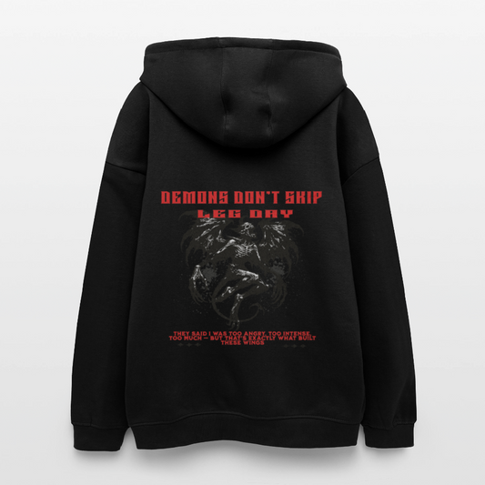 Oversized Unisex Hoodie Don't Skip Leg Day - black