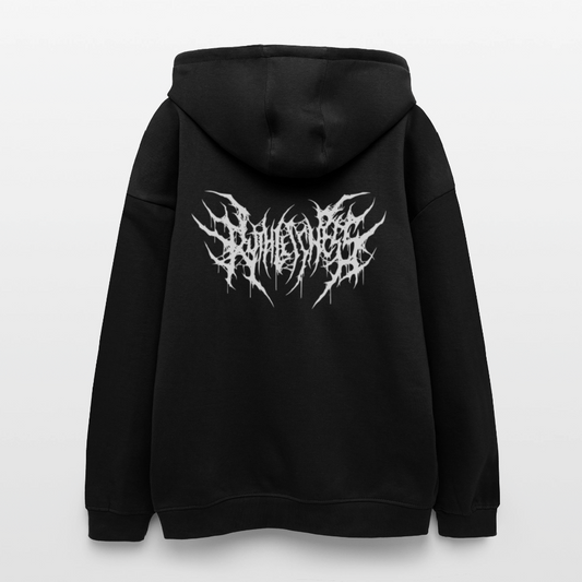 Oversized Unisex Hoodie RUTHLESS - black